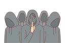 پیش‌نمایش فایل group-of-hackers-in-hoods-makes-silent-gesture-trying-to-commit-cyber-crimes-without-unnecessary-noise-11488945 از پک فعالیت افراد