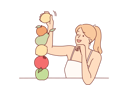 پیش‌نمایش فایل woman-builds-fruit-pyramid-using-organic-food-11488943 از پک فعالیت افراد