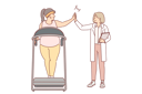 پیش‌نمایش فایل woman-fitness-doctor-monitors-progress-of-oversized-female-exercising-on-treadmill-in-gym-11488954 از پک فعالیت افراد
