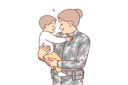 پیش‌نمایش فایل woman-soldier-holds-little-son-who-is-rejoicing-when-mother-returns-home-after-military-service-11488947 از پک فعالیت افراد