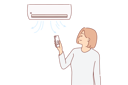 پیش‌نمایش فایل woman-stands-under-air-conditioner-and-uses-remote-control-to-switch-on-11488941 از پک فعالیت افراد
