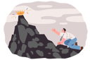 پیش‌نمایش فایل business-man-strives-to-climb-mountain-with-golden-crown-12151886 از پک فعالیت افراد