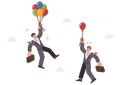 پیش‌نمایش فایل competition-businessmen-flying-balloons-in-attempt-to-overtake-opponent-and-first-to-reach-goal-12151897 از پک فعالیت افراد
