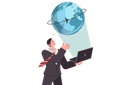پیش‌نمایش فایل business-man-books-avia-ticket-for-travel-and-cargo-transportation-12151916 از پک فعالیت افراد