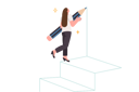 پیش‌نمایش فایل woman-draws-career-ladder-to-move-up-ranks-and-achieve-success-in-professional-field-12151933 از پک فعالیت افراد