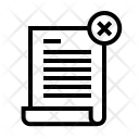 پیش‌نمایش فایل reject-paper از پک مجموعه آیکون اسناد خطوط بیرونی