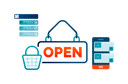 پیش‌نمایش فایل open-sign-for-online-shopping-9991498 از پک خرید آنلاین و مواد غذایی