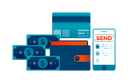 پیش‌نمایش فایل payment-and-billing-with-digital-wallets-on-cashless-apps-9991496 از پک خرید آنلاین و مواد غذایی