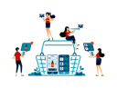 پیش‌نمایش فایل people-doing-grocery-shopping-with-mobile-apps-9991504 از پک خرید آنلاین و مواد غذایی