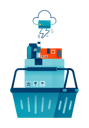 پیش‌نمایش فایل shopping-basket-contains-package-boxes-ready-to-be-paid-for-delivery-9991479 از پک خرید آنلاین و مواد غذایی
