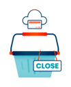 پیش‌نمایش فایل shopping-cart-for-checkout-with-close-sign-9991489 از پک خرید آنلاین و مواد غذایی