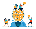 پیش‌نمایش فایل collection-of-ideas-input-into-a-light-bulb-11503433 از پک لامپ