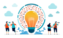 پیش‌نمایش فایل network-communicates-with-each-other-with-the-light-bulb-to-get-the-best-ideas-11503431 از پک لامپ
