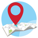 پیش‌نمایش فایل navigator-pin-red-color-mock-up-with-map-on-white-background-11771535 از پک ناوبر