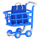 پیش‌نمایش فایل cart-with-bag-11275635 از پک خرید و تحویل در تجارت الکترونیک