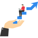 پیش‌نمایش فایل smart-businessman-working-with-a-computer-on-growth-chart-in-giant-hand-8880223 از پک کسب و کار