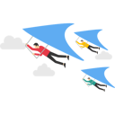 پیش‌نمایش فایل businessman-flying-on-a-glider-towards-growth-to-win-challenges-8975519 از پک کسب و کار