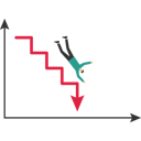 پیش‌نمایش فایل businessman-falling-from-above-on-chart-9014295 از پک کسب و کار