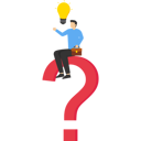 پیش‌نمایش فایل confused-businessman-standing-with-question-mark-then-helping-put-half-light-bulb-for-bright-solution-9014309 از پک کسب و کار