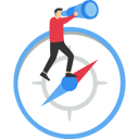پیش‌نمایش فایل businessman-with-binoculars-and-compass-9163237 از پک کسب و کار