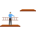 پیش‌نمایش فایل businessman-holding-ladder-will-climb-to-the-higher-cliff-9330201 از پک کسب و کار