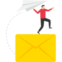 پیش‌نمایش فایل businessman-launching-origami-paper-airplane-on-email-subscription-form-on-website-9330218 از پک کسب و کار