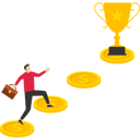 پیش‌نمایش فایل businessman-step-on-money-ladder-to-achieve-goals-9330230 از پک کسب و کار