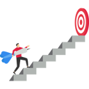 پیش‌نمایش فایل cheerful-businessman-carrying-arrows-on-ladder-to-achieve-bullseye-dartboard-9330208 از پک کسب و کار