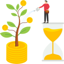 پیش‌نمایش فایل smart-businessman-investor-standing-on-sandy-water-growing-from-money-bag-9330198 از پک کسب و کار