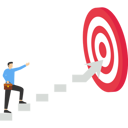 پیش‌نمایش فایل ambitious-businesswoman-walking-growth-arrow-path-towards-bullseye-target-9380984 از پک کسب و کار