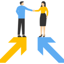 پیش‌نمایش فایل business-man-and-woman-handshake-on-growth-arrow-join-connection-agree-to-work-together-9380992 از پک کسب و کار