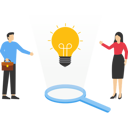 پیش‌نمایش فایل business-professionals-looking-at-floating-light-bulb-from-magnifying-glass-9380979 از پک کسب و کار