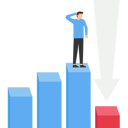 پیش‌نمایش فایل businessman-investor-looking-through-to-see-the-falling-graph-9380998 از پک کسب و کار