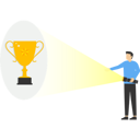 پیش‌نمایش فایل smart-boss-uses-the-flashlight-to-find-the-trophy-of-success-9380972 از پک کسب و کار