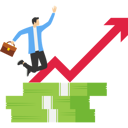 پیش‌نمایش فایل businessman-happy-and-jumping-on-pile-of-money-9438154 از پک کسب و کار