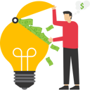 پیش‌نمایش فایل businessman-open-bright-light-bulb-idea-and-find-dollar-bill-9438148 از پک کسب و کار
