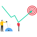 پیش‌نمایش فایل businessman-pull-lever-to-press-graph-to-go-up-towards-target-9438152 از پک کسب و کار