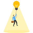 پیش‌نمایش فایل businessman-flying-using-idea-9510452 از پک کسب و کار