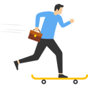 پیش‌نمایش فایل skating-businessman-on-skateboard-9510437 از پک کسب و کار