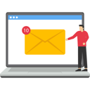پیش‌نمایش فایل computer-shows-the-e-mail-received-9533446 از پک کسب و کار