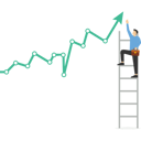 پیش‌نمایش فایل business-man-climbing-a-ladder-of-progress-9578516 از پک تصویرسازی کسب‌وکار