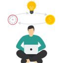 پیش‌نمایش فایل set-up-work-that-includes-ideas-time-and-money-9578502 از پک تصویرسازی کسب‌وکار