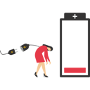 پیش‌نمایش فایل businesswoman-feeling-tired-and-low-power-battery-9594238 از پک کسب و کار