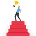 پیش‌نمایش فایل business-people-raise-a-winning-trophy-9713719 از پک کسب و کار
