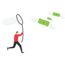 پیش‌نمایش فایل businessman-chasing-money-that-is-flying-away-9713752 از پک کسب و کار