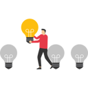 پیش‌نمایش فایل businessman-choosing-the-best-ideas-9713736 از پک کسب و کار