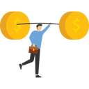پیش‌نمایش فایل businessman-raising-dumbbells-with-money-symbol-9713715 از پک کسب و کار