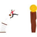 پیش‌نمایش فایل businessman-jumping-from-springboard-to-a-dollar-coin-9696539 از پک کسب و کار
