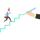 پیش‌نمایش فایل business-chief-draws-a-ladder-of-success-for-employees-9764893 از پک کسب و کار
