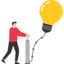 پیش‌نمایش فایل businessman-found-a-shiny-light-bulb-9764883 از پک کسب و کار